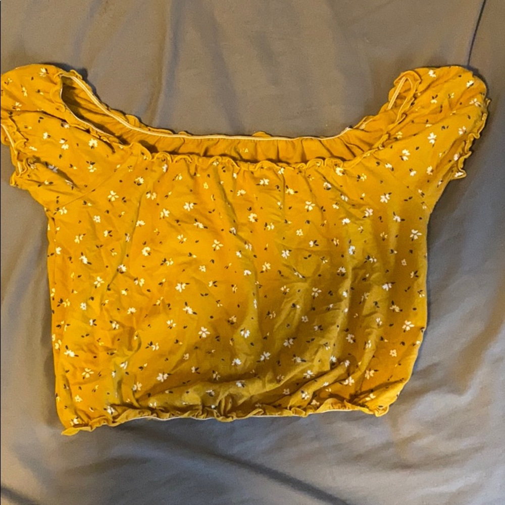 Yellow crop top